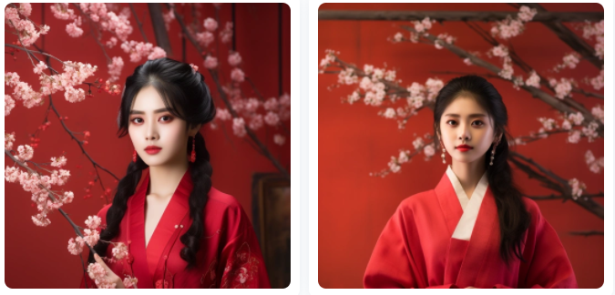 樱花盛开的鞠婧祎美女