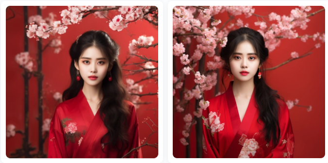 樱花盛开的鞠婧祎美女
