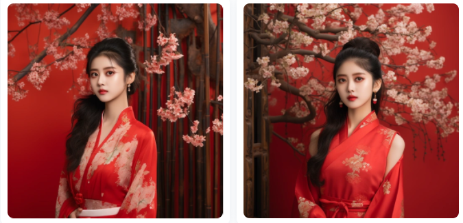 樱花盛开的鞠婧祎美女