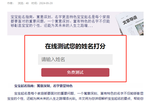 逗号CMS 起名源码 在文章里增加 在线测试名字打分